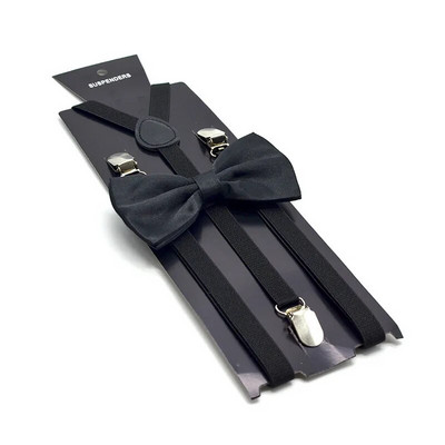 SHOWERSMILE Žuti tregeri Komplet leptir mašna Muškarci Žene Tregeri za odrasle Tanke naramenice Crna Crvena Bijela Plava Ružičasto bež 100 cm*1,5 cm