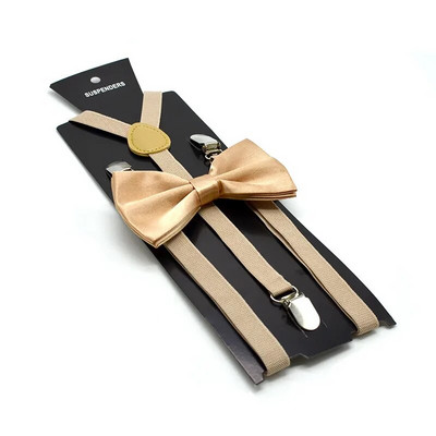 SHOWERSMILE Žuti tregeri Komplet leptir mašna Muškarci Žene Tregeri za odrasle Tanke naramenice Crna Crvena Bijela Plava Ružičasto bež 100 cm*1,5 cm