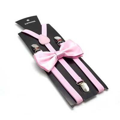 SHOWERSMILE Žuti tregeri Komplet leptir mašna Muškarci Žene Tregeri za odrasle Tanke naramenice Crna Crvena Bijela Plava Ružičasto bež 100 cm*1,5 cm