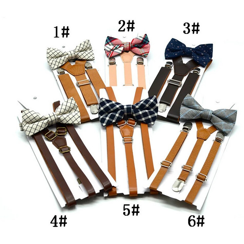 RAINIE SEAN Bőr nadrágtartó nadrág női férfi barna nadrágtartó csokornyakkendővel brit stílusú tömör unisex Y hátsó nadrágszíj