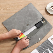 1 db A4-es bőr irattartó mappa adatcsomag iratrendező levélpapír adatok szerződés számla irattáska iskolai irodaszerek 24x33cm