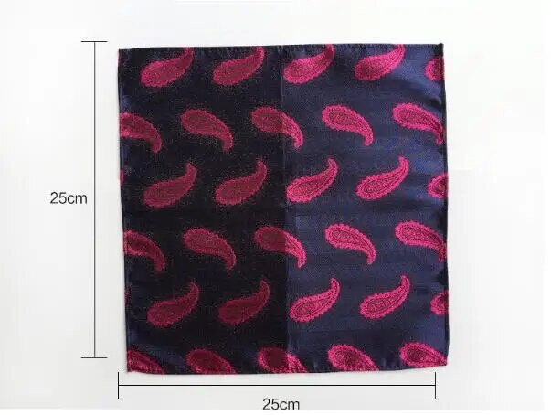 25*25 cm-es divatos férfi csíkos pöttyös poliészter zseb négyzetes üzleti esküvői alkalmi zsebkendő öltöny kiegészítők