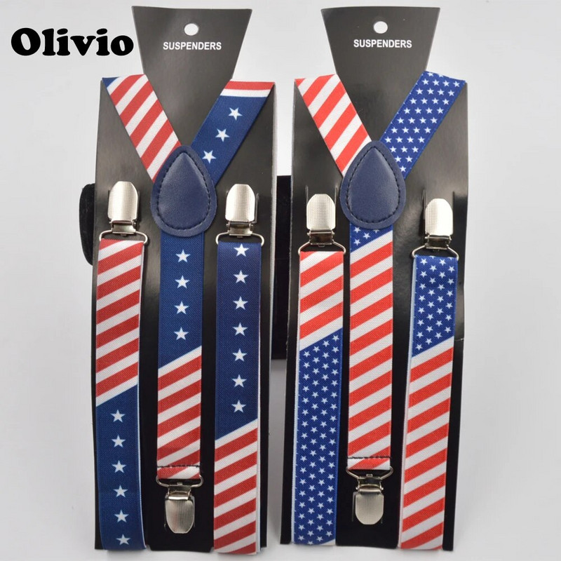 akciós férfi női Amerika Egyesült Államok zászló merevítő csokornyakkendő szett felnőtt csokornyakkendő és pánt készlet