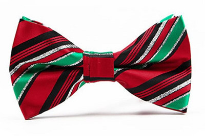 Új divatos csokornyakkendő piros sötétkék csíkos állati jacquard szabadidő állítható csokornyakkendő férfi karácsonyi partihoz nyakkendő kiegészítők ajándékok