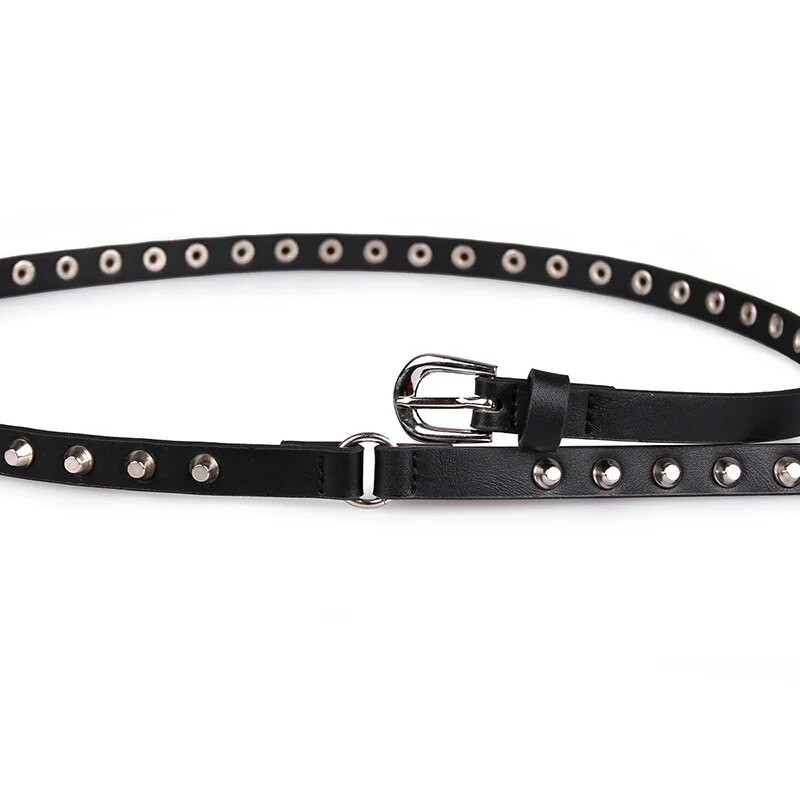 Νέα άφιξη Γυναικεία ζώνη μέσης κούφια πριτσίνια PU δερμάτινο λουράκι για γυναικεία λεπτή ζώνη Αξεσουάρ κλασικής γυναικείας ζώνης ένδυσης