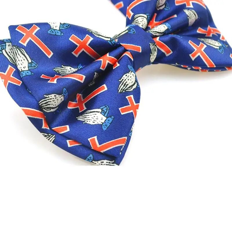 Csokornyakkendő férfiaknak Férfi nyakkendő "Jézus / I Love Jesus" mintás uniszex szmoking Cravat formális ruha buli pillangócsomó ajándék 2020 új