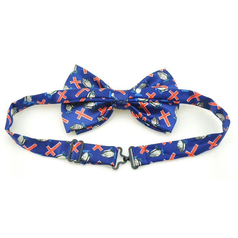 Csokornyakkendő férfiaknak Férfi nyakkendő "Jézus / I Love Jesus" mintás uniszex szmoking Cravat formális ruha buli pillangócsomó ajándék 2020 új