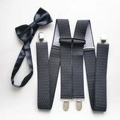 Tamno siva s točkicama Muški set leptir leptir leptir kravate Safe Connect kopče naramenice leptir leptir leptir leptir leptir set košulja za odrasle žene LB066