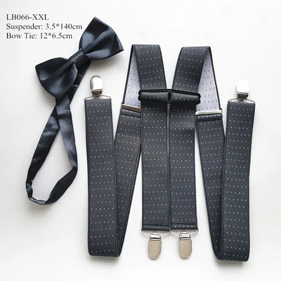 Tamno siva s točkicama Muški set leptir leptir leptir kravate Safe Connect kopče naramenice leptir leptir leptir leptir leptir set košulja za odrasle žene LB066