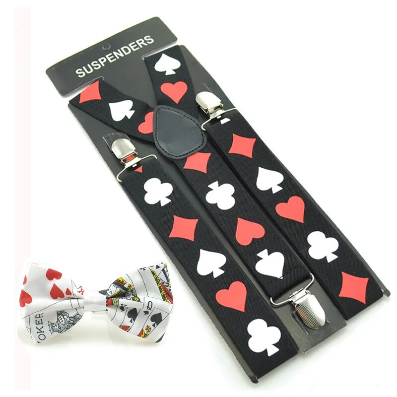 3,5 cm Set naramenica za kravate Žene Muškarci Naramenice za hlače Držač za hlače Leptir mašna Komplet kravata Y-oblika Poker Ured Ležerni Gallus Dar