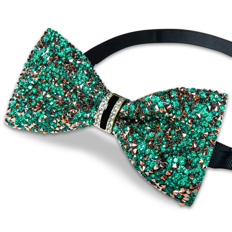 Jedinstvene zelene svjetlucave leptir-mašne s dijamantnim vrhom za muškarce, unaprijed zavezane leptir-mašne sa šljokicama i podesivom duljinom - ogroman dar