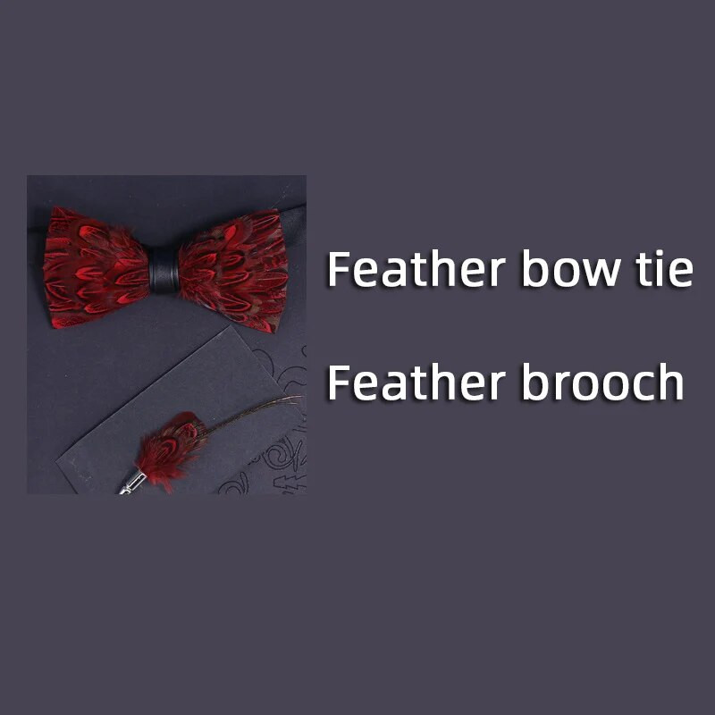 Bankett csokornyakkendő Férfi Női Esküvői Divat Csokornyakkendő Bross Tűs Illesztett toll Színes Tűs Party Csokornyakkendő Toll Kiegészítők