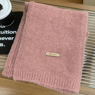 Novi pleteni ženski jednobojni šal, zimski ženski vintage elegantni crveni jednobojni šal, omotani šal za žene