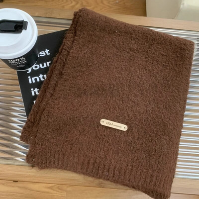 Novi pleteni ženski jednobojni šal, zimski ženski vintage elegantni crveni jednobojni šal, omotani šal za žene