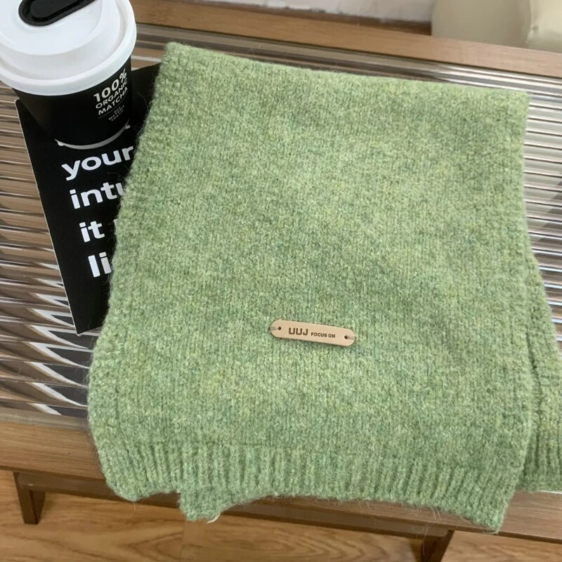 Novi pleteni ženski jednobojni šal, zimski ženski vintage elegantni crveni jednobojni šal, omotani šal za žene