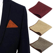 Jesen Zima Vuneni džepni rupčić za muško odijelo Klasične jednobojne maramice za vjenčanje Dodaci za odijelo