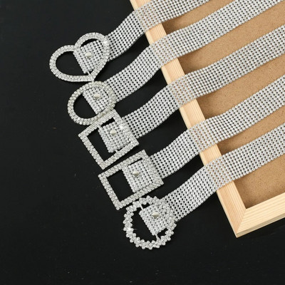 Дамски диамантени колани Красиви лъскави диамантени колани Дамски модни колани Палто Рокля Облекло Декорации