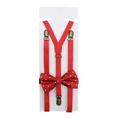 1,5 cm szélesség, tömör merevítők Férfi/női Pu szuszpenzió csokornyakkendő szett csomós műbőr nadrágtartó Y vissza 3 klips Esküvői parti viselete