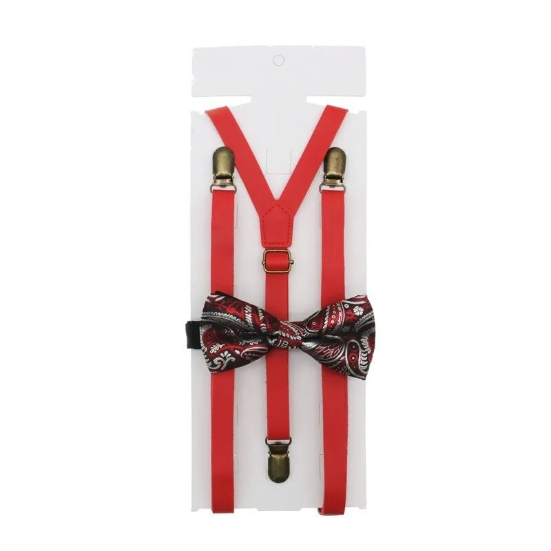 1,5 cm szélesség, tömör merevítők Férfi/női Pu szuszpenzió csokornyakkendő szett csomós műbőr nadrágtartó Y vissza 3 klips Esküvői parti viselete