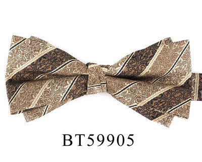 NOVA Vjenčana leptir-mašna Smeđa leptir-mašna za muškarce Žene Leptir-mašna čvor za odrasle Muške leptir-mašne Kravate Party Prugaste leptir-mašne za darove