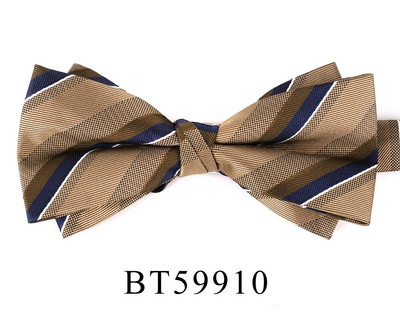 NOVA Vjenčana leptir-mašna Smeđa leptir-mašna za muškarce Žene Leptir-mašna čvor za odrasle Muške leptir-mašne Kravate Party Prugaste leptir-mašne za darove