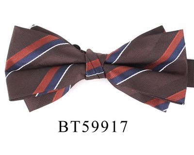 NOVA Vjenčana leptir-mašna Smeđa leptir-mašna za muškarce Žene Leptir-mašna čvor za odrasle Muške leptir-mašne Kravate Party Prugaste leptir-mašne za darove