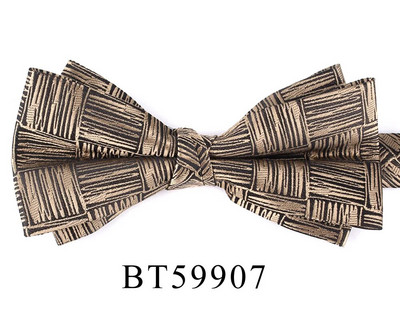 NOVA Vjenčana leptir-mašna Smeđa leptir-mašna za muškarce Žene Leptir-mašna čvor za odrasle Muške leptir-mašne Kravate Party Prugaste leptir-mašne za darove