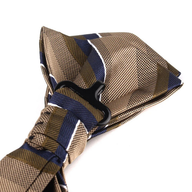 NOVA Vjenčana leptir-mašna Smeđa leptir-mašna za muškarce Žene Leptir-mašna čvor za odrasle Muške leptir-mašne Kravate Party Prugaste leptir-mašne za darove