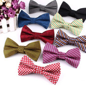 Karirana leptir-mašna Jacquard tkana leptir-mašna Za muškarce Žene Leptir-mašna s čvorom Leptir-mašne za odrasle Kravata Kumove Leptir-mašne za vjenčanje Muška odjeća oko vrata