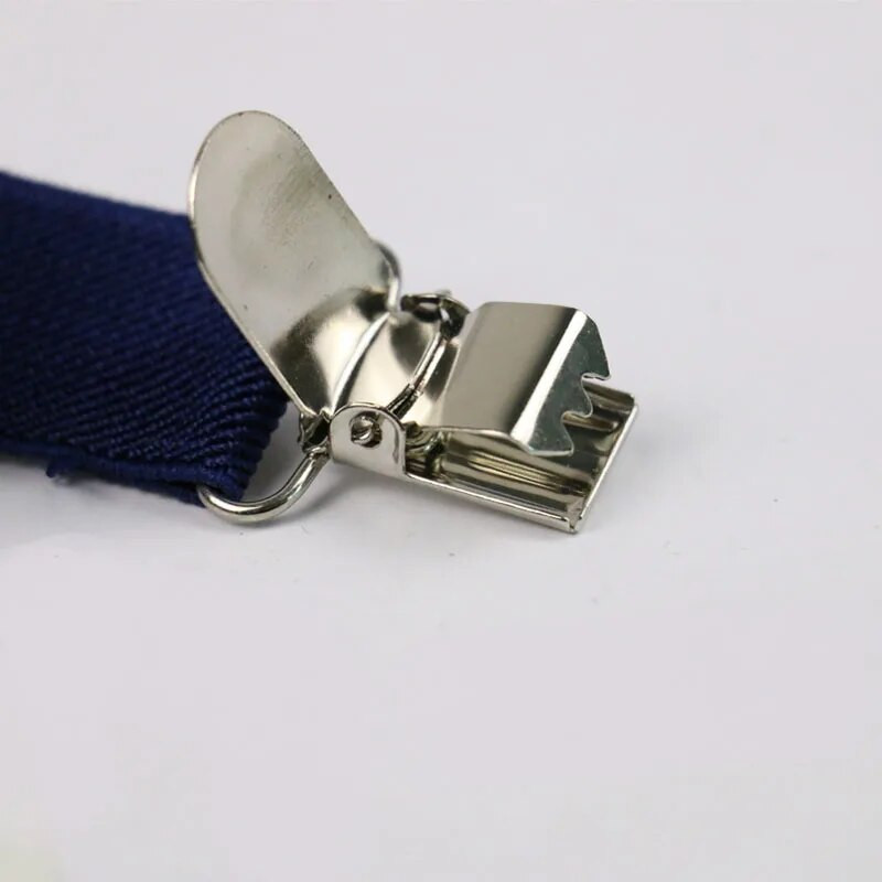 Aukštos kokybės 2,5 cm pločio tamsiai mėlynos moteriškos peteliškės petnešėlių rinkinys, tvirtos elastinės petnešos ir marškinėlių petnešos