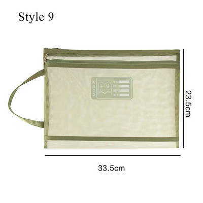 A4 torba za pohranu pisaćih materijala Dvoslojna mrežasta torba sa patentnim zatvaračem Torba za organizatore velikog kapaciteta Kozmetička torba za šminku Prozirne mape s datotekama