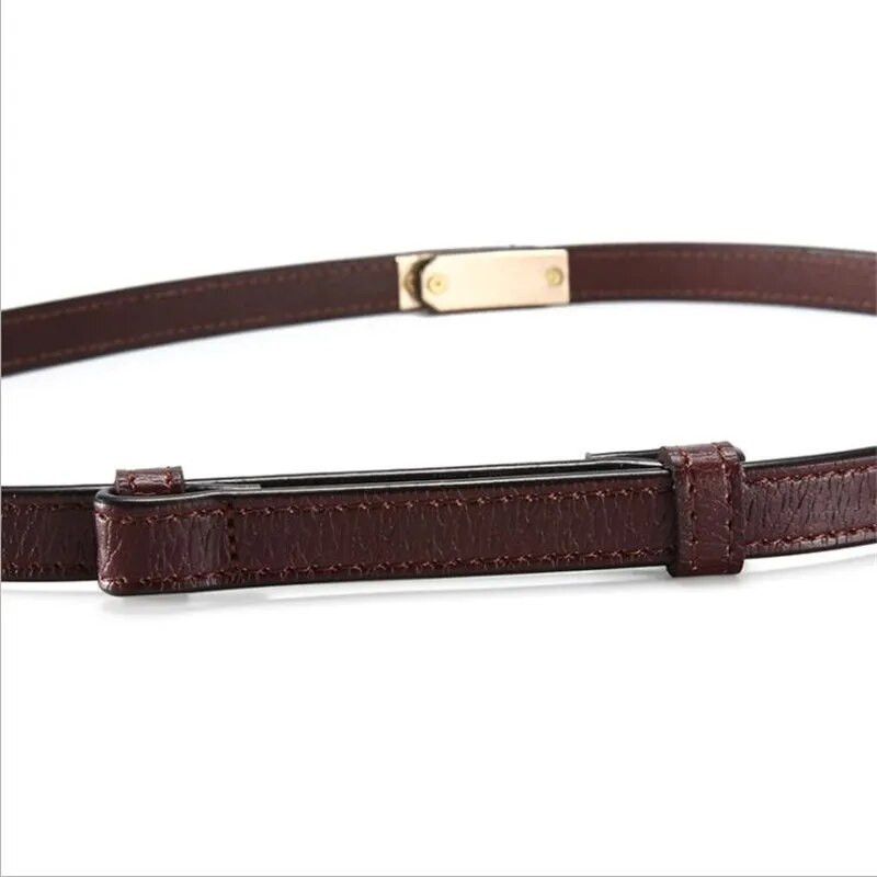 Ženski remen Luksuzna robna marka Remeni  za žene Modni podesivi remeni Haljina Traperice Tanki pojas od kravlje kože Bijelo Crvena