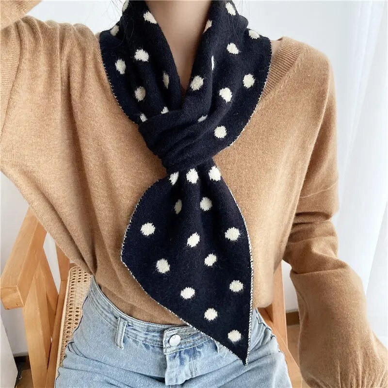 Zima Biciklizam na otvorenom Hladna dvostrana točkica Podebljani vuneni pleteni šal Križni vrat Zaštita Lažni ovratnik Ženski topli šal T22
