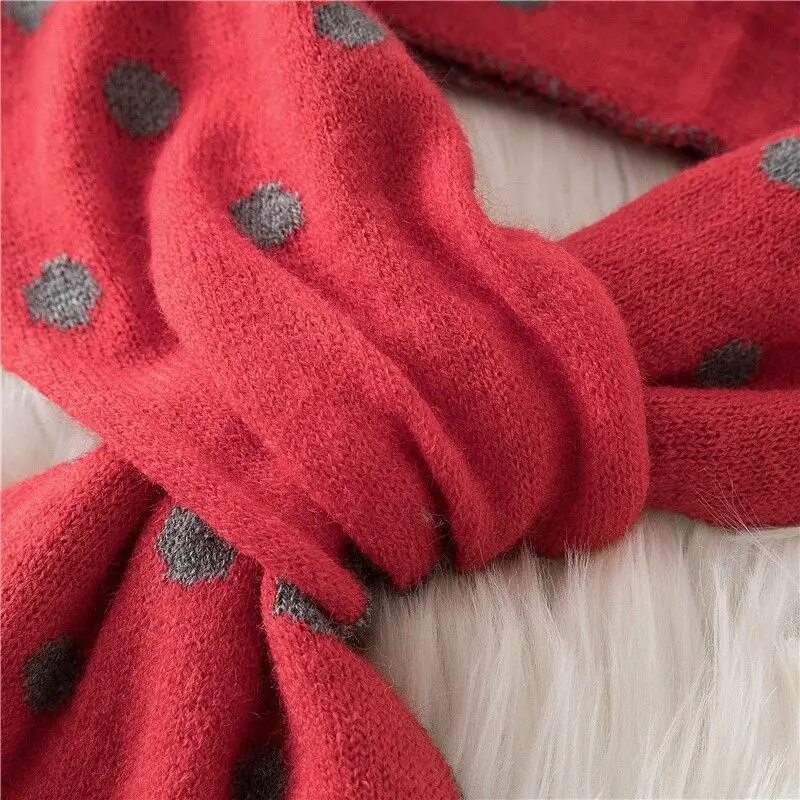 Zima Biciklizam na otvorenom Hladna dvostrana točkica Podebljani vuneni pleteni šal Križni vrat Zaštita Lažni ovratnik Ženski topli šal T22