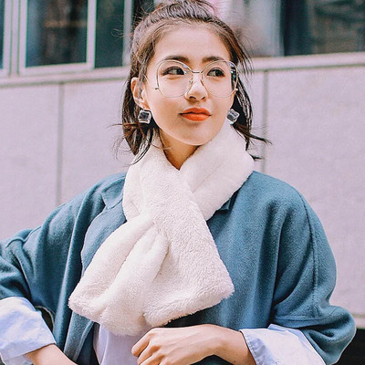 Modne ženske plišane marame za djevojčice, djetetove majke i kćeri, zimske tople šalove za zeca Rexa, poklon, elegantne pune marame za djevojčice