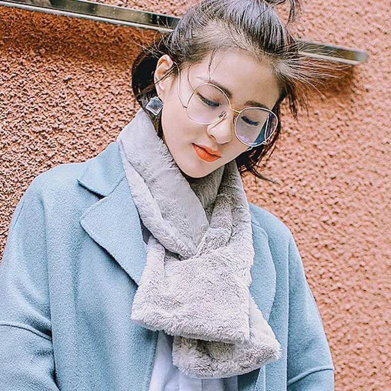 Modne ženske plišane marame za djevojčice, djetetove majke i kćeri, zimske tople šalove za zeca Rexa, poklon, elegantne pune marame za djevojčice