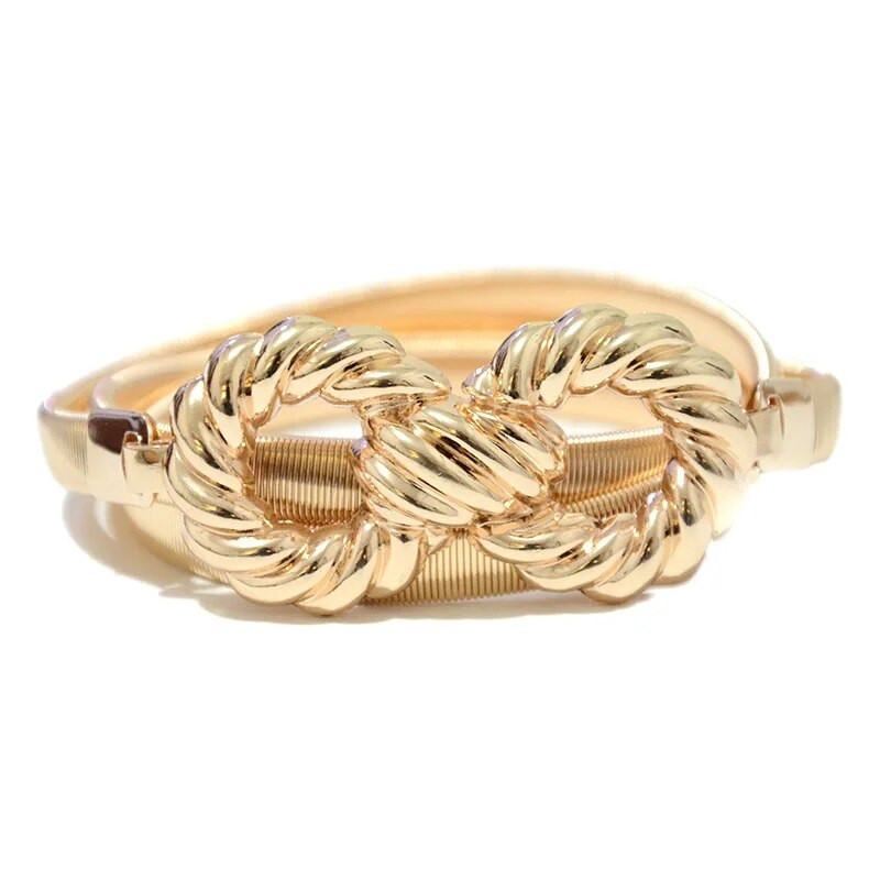 Novi jedinstveni rastezljivi remen s 8 zlatnim kopčama Ženski modni retro pojasevi s tankom metalnom kopčom Ženski pojas za traperice 2022.