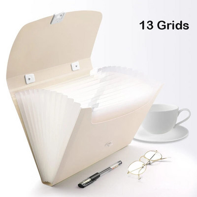 A4 papīrs 13 režģi Mape Rokas daudzfunkciju failu mape Orgānu kastīte Organizators Uzglabāšanas turētājs Biroja dokumentu glabāšanas rīki