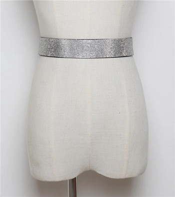 Ζώνες μόδας πολυτελείας για γυναίκες με φαρδιά σφραγίδα μέσης ελαστικό διαμάντι διακοσμητικό φόρεμα με ζώνη Σχεδιαστής μπουφάν