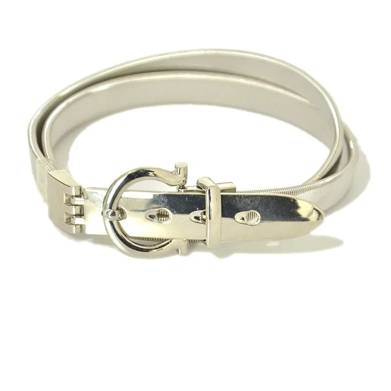 Ženski remen od legure, dame, djevojke, mršave, punk, elastični remen, pojas za haljinu, modni zlatni/srebrni dodaci za traperice