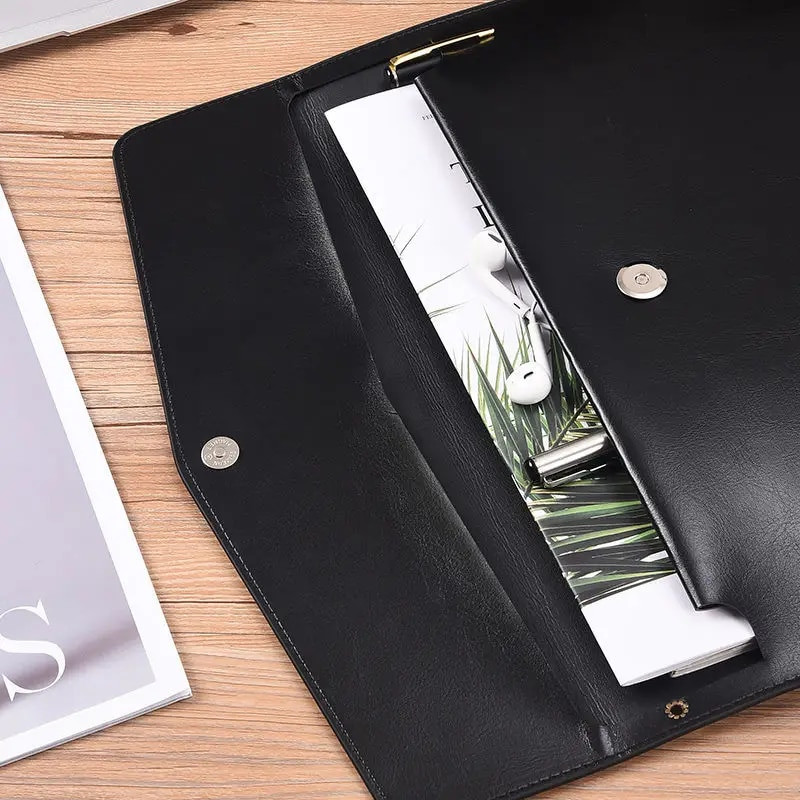 A4 A5 A6 Pu mappa adatcsomag bőr akta irattáska divat aktatáska adatok szerződés számla irattáska iskolai irodaszerek