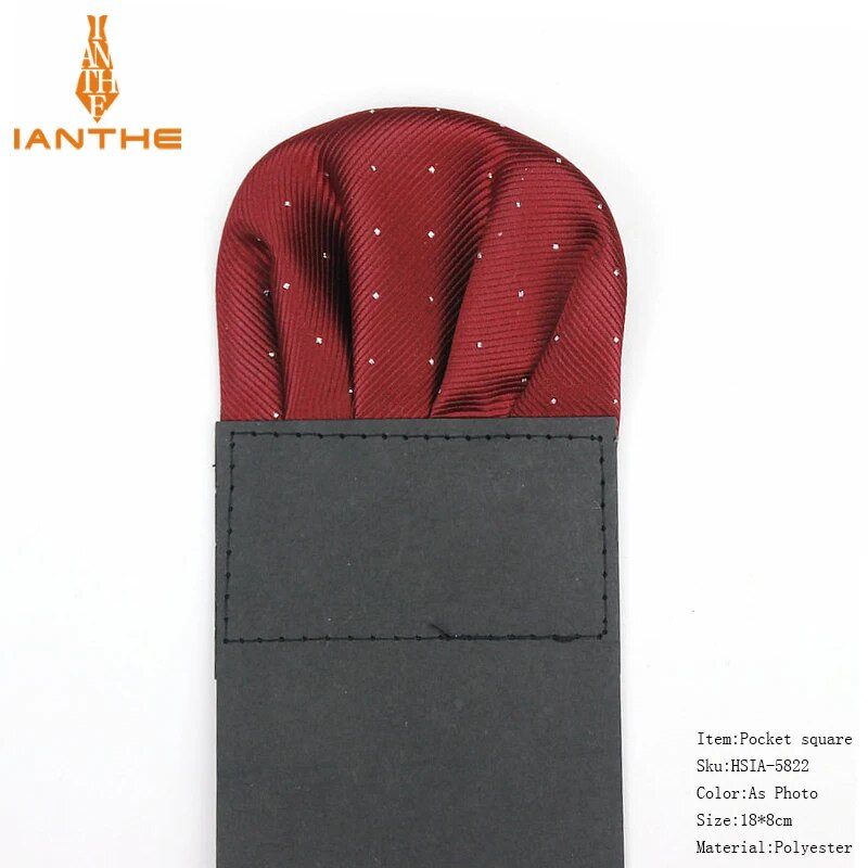 Gyári férfi előre hajtogatott zseb négyzet ezüst pöttyös zsebkendők hivatalos esküvői party üzleti mellkas törölköző fekete fehér piros