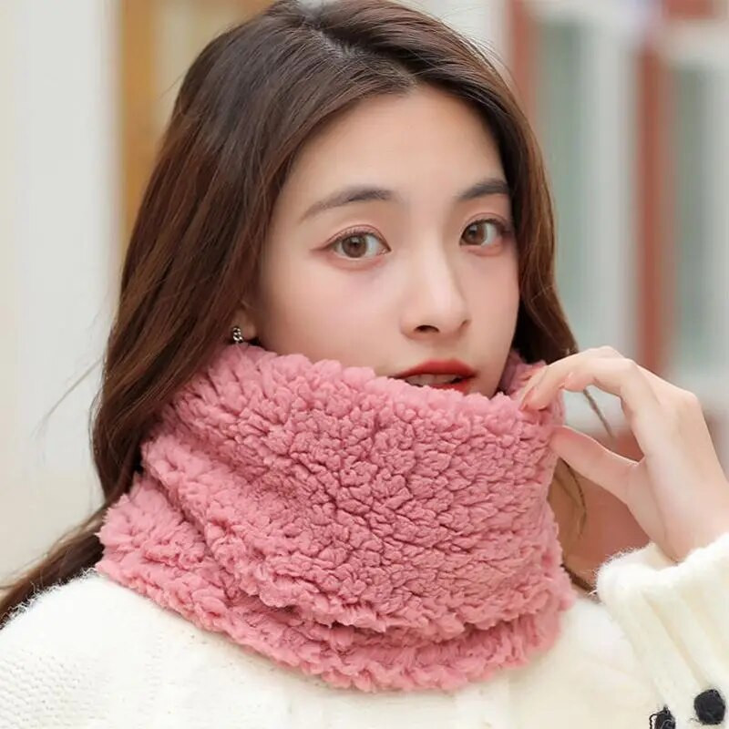 Naised Talvine lambaliha samet paks kaelakaitse Palus sall Armas tudeng Talvine õuerattasõit korallide samet soe võltskrae