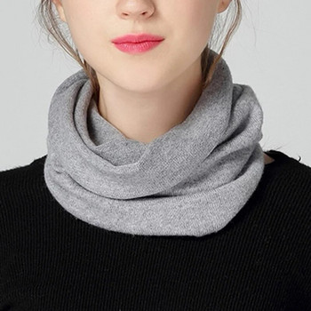Κορεάτικο χειμωνιάτικο πλεκτό μαλλί Προστασία αυχενικής σπονδυλικής στήλης Ελαστικό πουλόβερ Ψεύτικος γιακάς Ζεστό κασκόλ Ανδρικό Γυναικείο Κεφαλόδεσμο με προστατευτικό λαιμό Q30