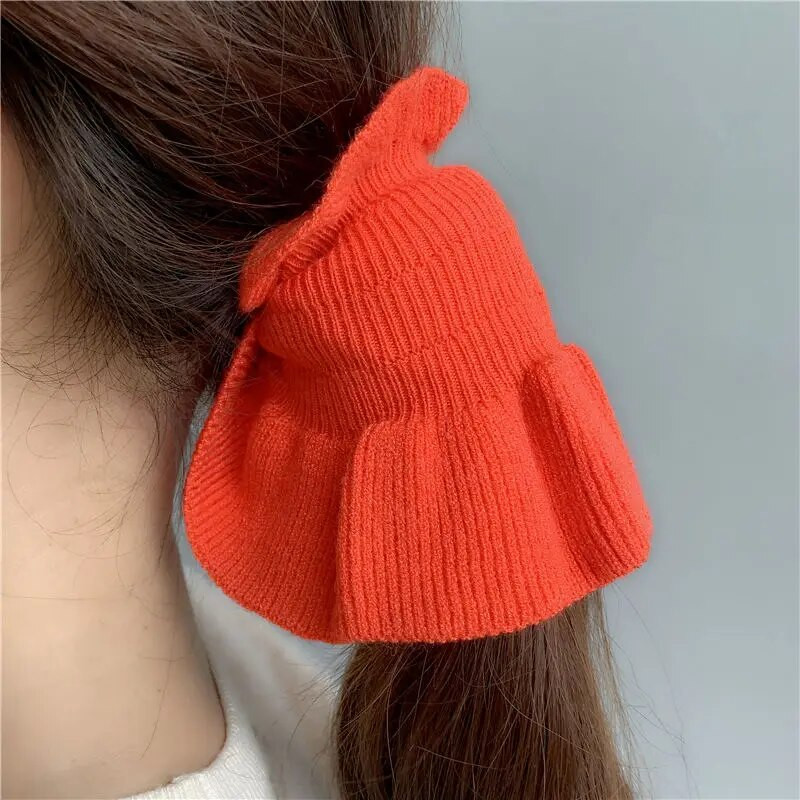 Zimski ženski vuneni pulover s lažnim ovratnikom, topao šal, slatki korejski slatki elastični štitnik za vrat s dvostrukim volanima, otporan na vjetar, šal, bib O70