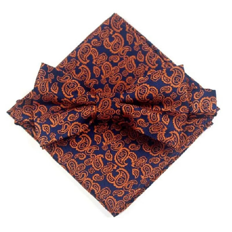 Kokvilnas tauriņa komplekts Kabatlakats vīrietim rūtains tauriņš kabatas kvadrātveida kleita krekls svītrains tauriņš Hanky satīna tauriņa aksesuārs