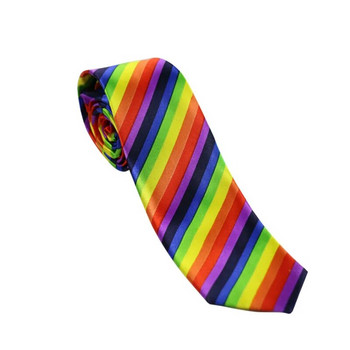 Ανδρική ζαρτιέρα 3 τεμαχίων Rainbow ριγέ χαλαρή στενή πίσω ζώνη 2,5*100 cm Rainbow λουράκι+παπιγιόν+γραβάτα Ζαρτιέρες Άνδρας για παντελόνι