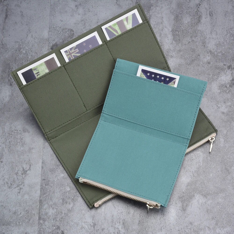 Audekla auduma rāvējslēdzēja maisiņš, kabata ar ādu iesiets piezīmjdatora plānotājs, parastā pases glabāšanas soma, mape kancelejas preces