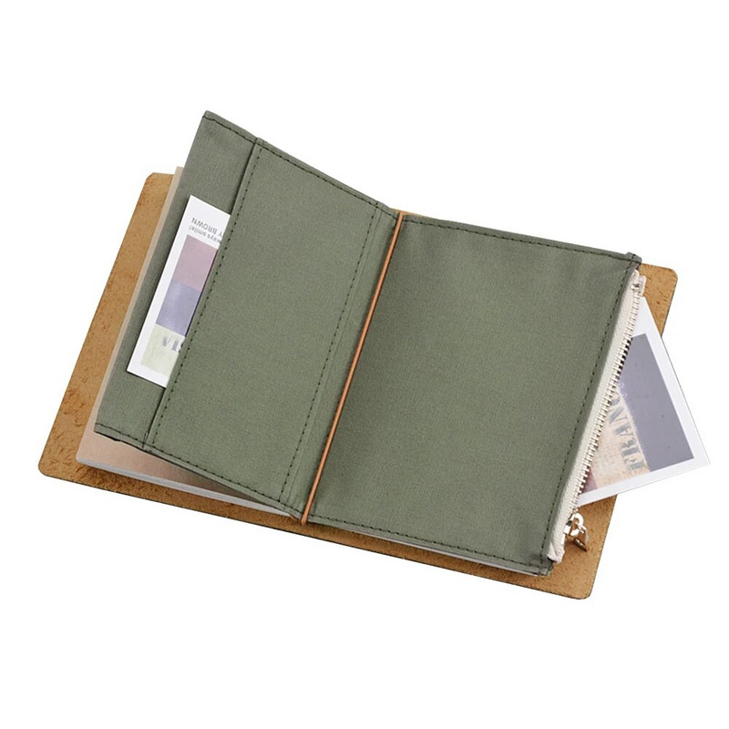 Audekla auduma rāvējslēdzēja maisiņš, kabata ar ādu iesiets piezīmjdatora plānotājs, parastā pases glabāšanas soma, mape kancelejas preces