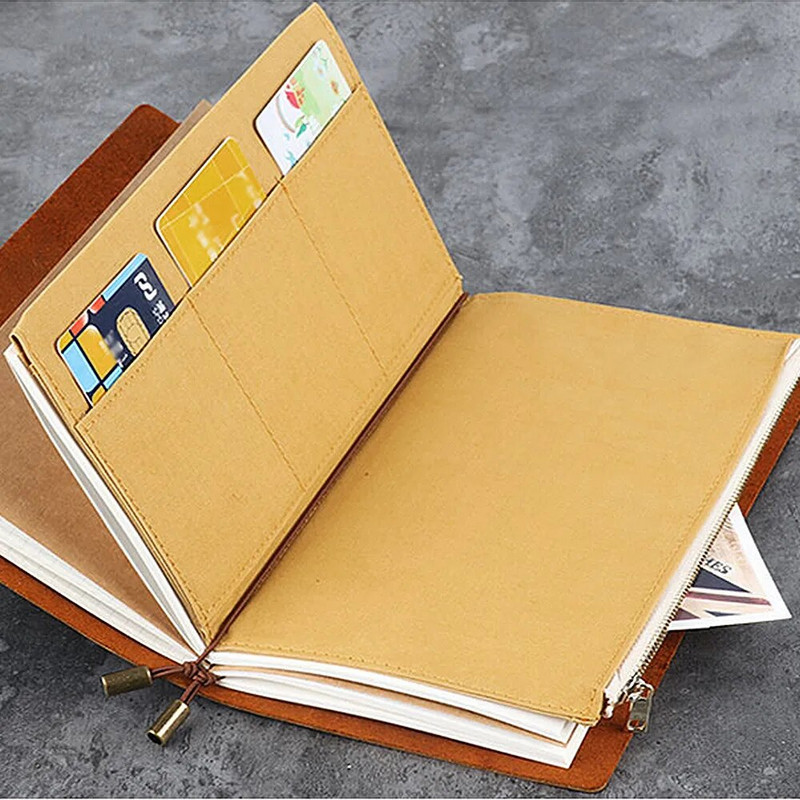 Audekla auduma rāvējslēdzēja maisiņš, kabata ar ādu iesiets piezīmjdatora plānotājs, parastā pases glabāšanas soma, mape kancelejas preces